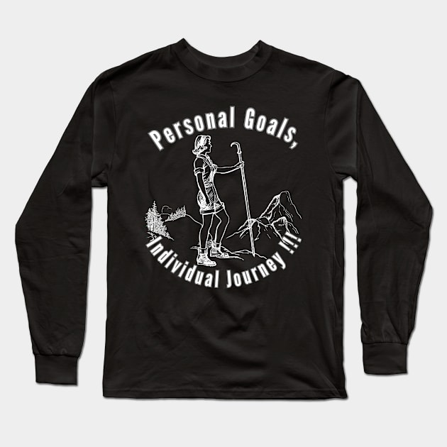 Personal Goals, Individual Journey Long Sleeve T-Shirt by Skandynavia Cora